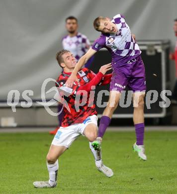 Fussball Sky go Erste Liga. SK Austria Klagenfurt gegen LASK Linz.    Patrik Eler, (Klagenfurt), Stefan Hager  (Linz). Klagenfurt, am 16.10.2015.
Foto: Kuess
---
pressefotos, pressefotografie, kuess, qs, qspictures, sport, bild, bilder, bilddatenbank