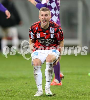 Fussball Sky go Erste Liga. SK Austria Klagenfurt gegen LASK Linz.    Manuel Kerhe (Linz). Klagenfurt, am 16.10.2015.
Foto: Kuess
---
pressefotos, pressefotografie, kuess, qs, qspictures, sport, bild, bilder, bilddatenbank