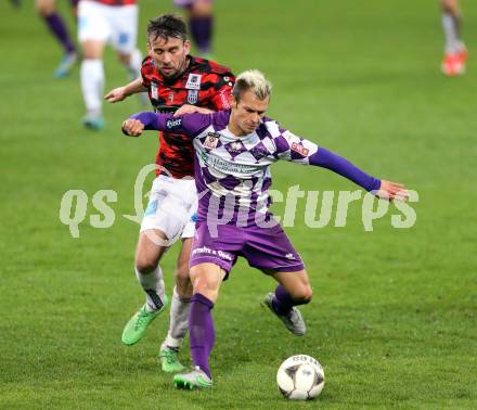 Fussball Sky go Erste Liga. SK Austria Klagenfurt gegen LASK Linz.    Rajko Rep,  (Klagenfurt), Mario Reiter (Linz). Klagenfurt, am 16.10.2015.
Foto: Kuess
---
pressefotos, pressefotografie, kuess, qs, qspictures, sport, bild, bilder, bilddatenbank