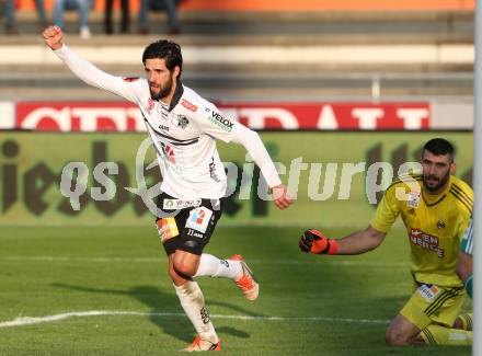 Fussball tipico Bundesliga. RZ Pellets WAC gegen SK Rapid Wien. Torjubel  Jacobo (WAC). Wolfsberg, am 18.10.2015.
Foto: Kuess
---
pressefotos, pressefotografie, kuess, qs, qspictures, sport, bild, bilder, bilddatenbank