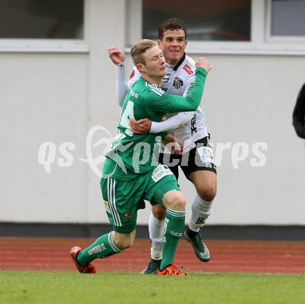 Fussball tipico Bundesliga. RZ Pellets WAC gegen SK Rapid Wien. Thomas Zuendel, (WAC), Florian Kainz (Rapid). Wolfsberg, am 18.10.2015.
Foto: Kuess
---
pressefotos, pressefotografie, kuess, qs, qspictures, sport, bild, bilder, bilddatenbank