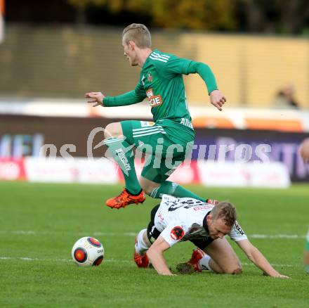 Fussball tipico Bundesliga. RZ Pellets WAC gegen SK Rapid Wien. Christoph Rabitsch, (WAC), Florian Kainz (Rapid). Wolfsberg, am 18.10.2015.
Foto: Kuess
---
pressefotos, pressefotografie, kuess, qs, qspictures, sport, bild, bilder, bilddatenbank