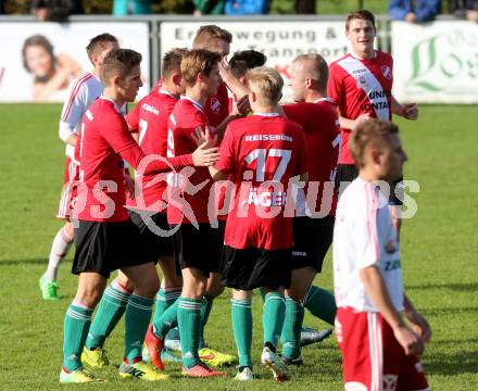 Fussball Unterliga Ost. St. Michael/Bleiburg gegen St. Andrae/Lav.  Torjubel St. Andrae. St. Michael/Bleiburg, am 18.10.2015.
Foto: Kuess
---
pressefotos, pressefotografie, kuess, qs, qspictures, sport, bild, bilder, bilddatenbank