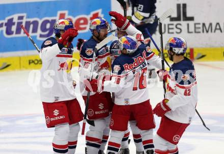 EBEL. Eishockey Bundesliga. EC VSV gegen EC Red Bull Salzburg. Torjubel  (Salzburg). Villach, am 20.10.2015.
Foto: Kuess 


---
pressefotos, pressefotografie, kuess, qs, qspictures, sport, bild, bilder, bilddatenbank