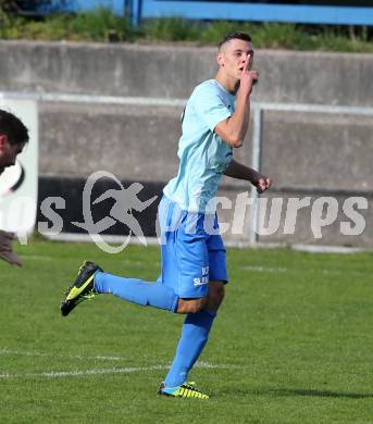 Fussball Regionalliga. Annabichler SV gegen SPG FC Pasching/LASK Juniors.  Torjubel Niko Maric (ASV). Annabichl, am 25.10.2015.
Foto: Kuess
---
pressefotos, pressefotografie, kuess, qs, qspictures, sport, bild, bilder, bilddatenbank