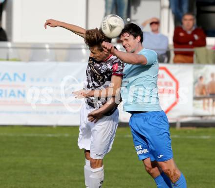 Fussball Regionalliga. Annabichler SV gegen SPG FC Pasching/LASK Juniors.  Andreas Tiffner, (ASV),  Elvir Huskic  (Pasching). Annabichl, am 25.10.2015.
Foto: Kuess
---
pressefotos, pressefotografie, kuess, qs, qspictures, sport, bild, bilder, bilddatenbank