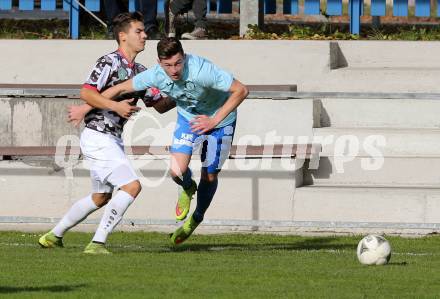 Fussball Regionalliga. Annabichler SV gegen SPG FC Pasching/LASK Juniors.  Philipp Matthias Gaggl,  (ASV), Dejan Misic (Pasching). Annabichl, am 25.10.2015.
Foto: Kuess
---
pressefotos, pressefotografie, kuess, qs, qspictures, sport, bild, bilder, bilddatenbank