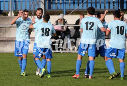 Fussball Regionalliga. Annabichler SV gegen SPG FC Pasching/LASK Juniors.  Torjubel ASV. Annabichl, am 25.10.2015.
Foto: Kuess
---
pressefotos, pressefotografie, kuess, qs, qspictures, sport, bild, bilder, bilddatenbank