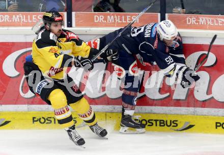 EBEL. Eishockey Bundesliga. EC VSV gegen UPC Vienna Capitals. Ryan McKiernan,  (VSV), Matthew Dzieduszycki (Vienna Capitals). Villach, am 26.10.2015.
Foto: Kuess 


---
pressefotos, pressefotografie, kuess, qs, qspictures, sport, bild, bilder, bilddatenbank