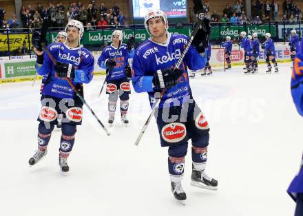 EBEL. Eishockey Bundesliga. EC VSV gegen Moser Medical Graz 99ers.  Jubel Mark Santorelli (VSV). Villach, am 30.10.2015.
Foto: Kuess 


---
pressefotos, pressefotografie, kuess, qs, qspictures, sport, bild, bilder, bilddatenbank