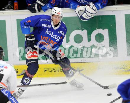 EBEL. Eishockey Bundesliga. EC VSV gegen Moser Medical Graz 99ers.  Valentin Leiler (VSV). Villach, am 30.10.2015.
Foto: Kuess 


---
pressefotos, pressefotografie, kuess, qs, qspictures, sport, bild, bilder, bilddatenbank