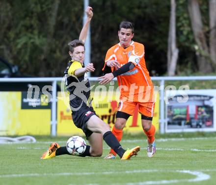 Fussball. 1. Klasse D. Eisenkappel gegen Bad St. Leonhard. Christopher Kucher (Eisenkappel), Fabian Pirker (Bad St. Leonhard). Eisenkappel, 26.10.2015.
Foto: Kuess
---
pressefotos, pressefotografie, kuess, qs, qspictures, sport, bild, bilder, bilddatenbank