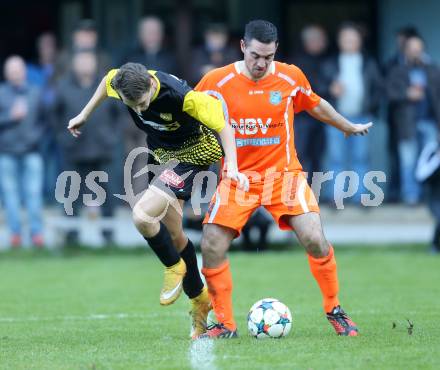 Fussball. 1. Klasse D. Eisenkappel gegen Bad St. Leonhard. Luka Lazanski (Eisenkappel), Maximilian Sandro Stoni (Bad St. Leonhard). Eisenkappel, 26.10.2015.
Foto: Kuess
---
pressefotos, pressefotografie, kuess, qs, qspictures, sport, bild, bilder, bilddatenbank