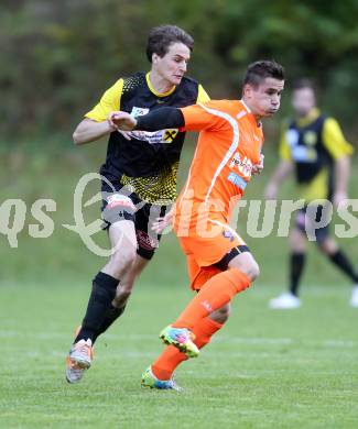 Fussball. 1. Klasse D. Eisenkappel gegen Bad St. Leonhard. Christopher Kucher (Eisenkappel), Markus Weber (Bad St. Leonhard). Eisenkappel, 26.10.2015.
Foto: Kuess
---
pressefotos, pressefotografie, kuess, qs, qspictures, sport, bild, bilder, bilddatenbank