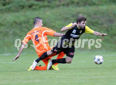 Fussball. 1. Klasse D. Eisenkappel gegen Bad St. Leonhard. Dejan Dandic (Eisenkappel), Mario Freitag (Bad St. Leonhard). Eisenkappel, 26.10.2015.
Foto: Kuess
---
pressefotos, pressefotografie, kuess, qs, qspictures, sport, bild, bilder, bilddatenbank