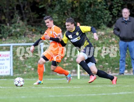 Fussball. 1. Klasse D. Eisenkappel gegen Bad St. Leonhard. Christopher Kucher (Eisenkappel), Christoph Eneo (Bad St. Leonhard). Eisenkappel, 26.10.2015.
Foto: Kuess
---
pressefotos, pressefotografie, kuess, qs, qspictures, sport, bild, bilder, bilddatenbank