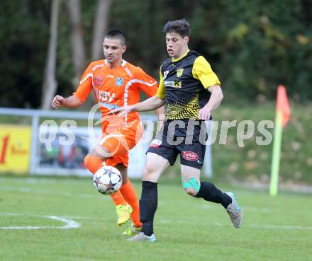 Fussball. 1. Klasse D. Eisenkappel gegen Bad St. Leonhard. Dejan Dandic (Eisenkappel), Christoph Feimuth (Bad St. Leonhard). Eisenkappel, 26.10.2015.
Foto: Kuess
---
pressefotos, pressefotografie, kuess, qs, qspictures, sport, bild, bilder, bilddatenbank