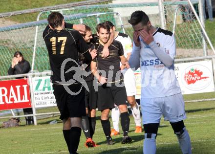 Fussball. Kaerntner Liga. Koettmannsdorf gegen Spittal/Drau. Torjubel Jakob Orgonyi (Koettmannsdorf). Koettmannsdorf, 31.10.2015.
Foto: Kuess
---
pressefotos, pressefotografie, kuess, qs, qspictures, sport, bild, bilder, bilddatenbank