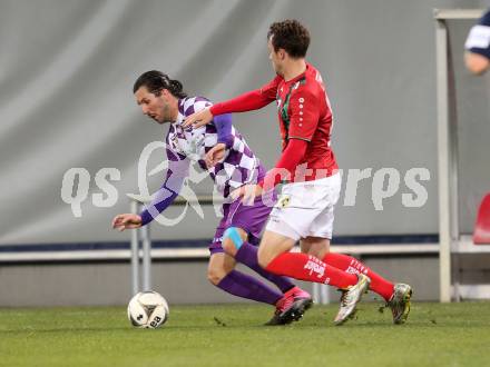 Fussball Sky go Erste Liga. SK Austria Klagenfurt gegen FC Wacker Innsbruck. Sandro Zakany,  (Klagenfurt), Armi Hamzic (Innsbruck). Klagenfurt, am 6.11.2015.
Foto: Kuess
---
pressefotos, pressefotografie, kuess, qs, qspictures, sport, bild, bilder, bilddatenbank