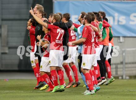 Fussball Sky go Erste Liga. SK Austria Klagenfurt gegen FC Wacker Innsbruck. Jubel (Innsbruck). Klagenfurt, am 6.11.2015.
Foto: Kuess
---
pressefotos, pressefotografie, kuess, qs, qspictures, sport, bild, bilder, bilddatenbank