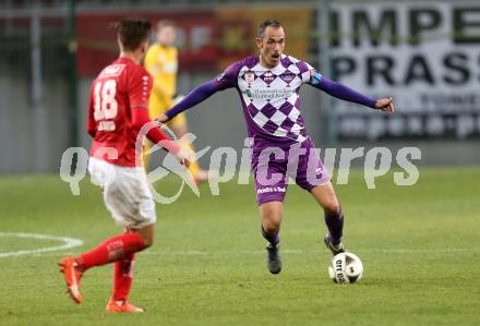 Fussball Sky go Erste Liga. SK Austria Klagenfurt gegen FC Wacker Innsbruck.  Christian Prawda (Klagenfurt). Klagenfurt, am 6.11.2015.
Foto: Kuess
---
pressefotos, pressefotografie, kuess, qs, qspictures, sport, bild, bilder, bilddatenbank