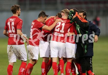 Fussball Sky go Erste Liga. SK Austria Klagenfurt gegen FC Wacker Innsbruck. Torjubel  (Innsbruck). Klagenfurt, am 6.11.2015.
Foto: Kuess
---
pressefotos, pressefotografie, kuess, qs, qspictures, sport, bild, bilder, bilddatenbank