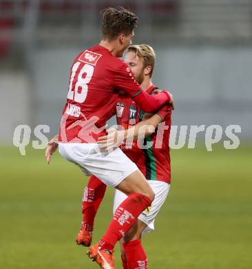 Fussball Sky go Erste Liga. SK Austria Klagenfurt gegen FC Wacker Innsbruck. Torjubel Florian Jamnig,   (Innsbruck). Klagenfurt, am 6.11.2015.
Foto: Kuess
---
pressefotos, pressefotografie, kuess, qs, qspictures, sport, bild, bilder, bilddatenbank