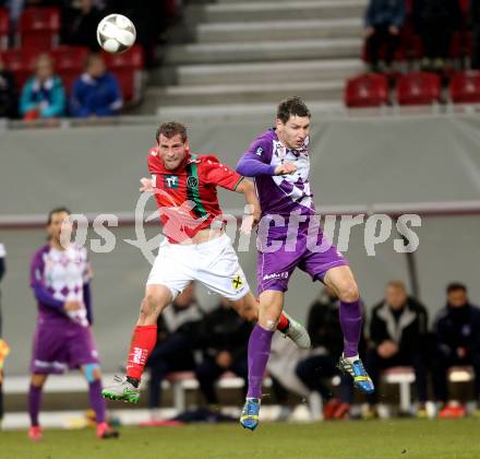 Fussball Sky go Erste Liga. SK Austria Klagenfurt gegen FC Wacker Innsbruck. Bernd Kager, (Klagenfurt), Juergen Saeumel  (Innsbruck). Klagenfurt, am 6.11.2015.
Foto: Kuess
---
pressefotos, pressefotografie, kuess, qs, qspictures, sport, bild, bilder, bilddatenbank