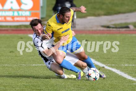 Fussball Kaerntner Liga. Voelkermarkt gegen St. Michael/Lavanttal.  Ingo Mailaender, (Voelkermarkt), Thomas Wotolen (St. Michael). Voelkermarkt, am 7.11.2015.
Foto: Kuess
---
pressefotos, pressefotografie, kuess, qs, qspictures, sport, bild, bilder, bilddatenbank