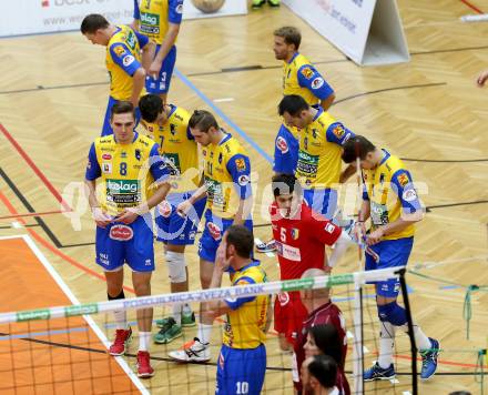 Volleyball. CEV Cup. SK Aich/Dob gegen Hurrikaani Loimaa (FIN).  (Aich/Dob). Bleiburg, 4.11.2015.
Foto: Kuess
---
pressefotos, pressefotografie, kuess, qs, qspictures, sport, bild, bilder, bilddatenbank