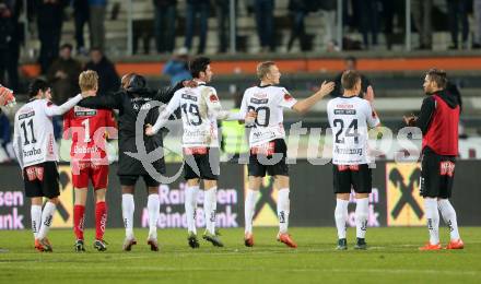 Fussball tipico Bundesliga. RZ Pellets WAC gegen SV Mattersburg.  Jubel WAC. Wolfsberg, am 7.11.2015.
Foto: Kuess
---
pressefotos, pressefotografie, kuess, qs, qspictures, sport, bild, bilder, bilddatenbank