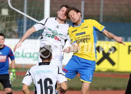 Fussball Kaerntner Liga. Voelkermarkt gegen St. Michael/Lavanttal.  Ingo Mailaender,  (Voelkermarkt), Fabian Hafner (St. Michael). Voelkermarkt, am 7.11.2015.
Foto: Kuess
---
pressefotos, pressefotografie, kuess, qs, qspictures, sport, bild, bilder, bilddatenbank