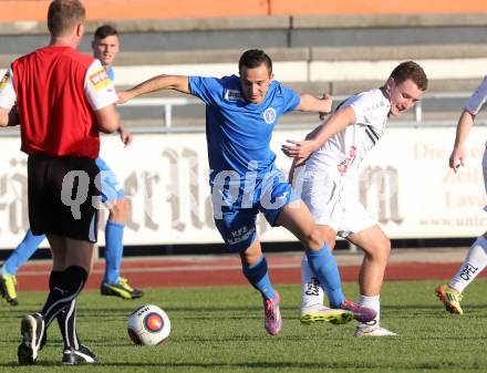 Fussball Regionalliga. RZ Pellets WAC Amateure gegen Annabichler SV.  Raimund Valtiner,  (WAC), Vahid Muharemovic (ASV). Wolfsberg, Lavanttal Arena, am 8.11.2015.
Foto: Kuess
---
pressefotos, pressefotografie, kuess, qs, qspictures, sport, bild, bilder, bilddatenbank