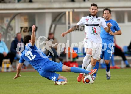 Fussball Regionalliga. RZ Pellets WAC Amateure gegen Annabichler SV.  Manuel Seidl,  (WAC), Andreas Tiffner (ASV). Wolfsberg, Lavanttal Arena, am 8.11.2015.
Foto: Kuess
---
pressefotos, pressefotografie, kuess, qs, qspictures, sport, bild, bilder, bilddatenbank