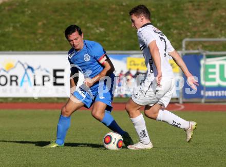 Fussball Regionalliga. RZ Pellets WAC Amateure gegen Annabichler SV.  Raimund Valtiner, (WAC), Almedin Hota  (ASV). Wolfsberg, Lavanttal Arena, am 8.11.2015.
Foto: Kuess
---
pressefotos, pressefotografie, kuess, qs, qspictures, sport, bild, bilder, bilddatenbank