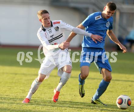 Fussball Regionalliga. RZ Pellets WAC Amateure gegen Annabichler SV.  Alexander Hofer,  (WAC), Niko Maric (ASV). Wolfsberg, Lavanttal Arena, am 8.11.2015.
Foto: Kuess
---
pressefotos, pressefotografie, kuess, qs, qspictures, sport, bild, bilder, bilddatenbank