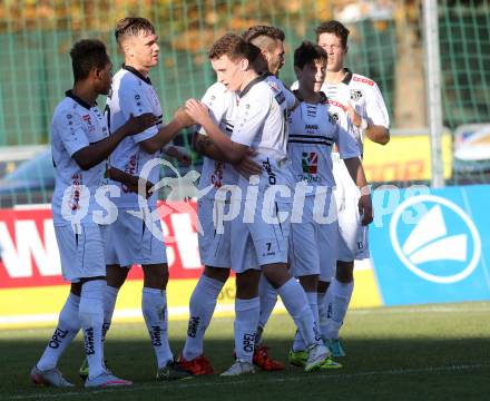 Fussball Regionalliga. RZ Pellets WAC Amateure gegen Annabichler SV.  Torjubel Manuel Seid (WAC). Wolfsberg, Lavanttal Arena, am 8.11.2015.
Foto: Kuess
---
pressefotos, pressefotografie, kuess, qs, qspictures, sport, bild, bilder, bilddatenbank