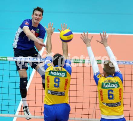 Volleyball BUndesliga. SK Posojilnica Aich/Dob gegen Hypo Tirol VT. Stefan Chrtiansky (Tirol). Bleiburg, am 12.11.2015.
Foto: Kuess
---
pressefotos, pressefotografie, kuess, qs, qspictures, sport, bild, bilder, bilddatenbank