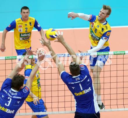 Volleyball BUndesliga. SK Posojilnica Aich/Dob gegen Hypo Tirol VT.  Peter Wohlfahrtstaetter (Aich/Dob). Bleiburg, am 12.11.2015.
Foto: Kuess
---
pressefotos, pressefotografie, kuess, qs, qspictures, sport, bild, bilder, bilddatenbank