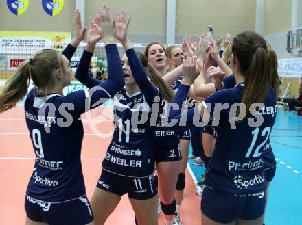 Volleyball Bundesliga. ATSC Wildcats gegen Salzburg. Jubel (Wildcats). Bleiburg, am 12.11.2015.
Foto: Kuess
---
pressefotos, pressefotografie, kuess, qs, qspictures, sport, bild, bilder, bilddatenbank