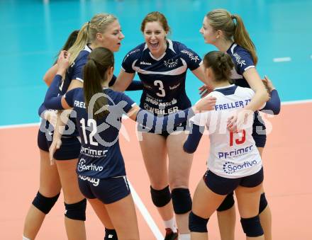 Volleyball Bundesliga. ATSC Wildcats gegen Salzburg. Jubel (Wildcats). Bleiburg, am 12.11.2015.
Foto: Kuess
---
pressefotos, pressefotografie, kuess, qs, qspictures, sport, bild, bilder, bilddatenbank