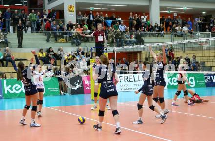 Volleyball Bundesliga. ATSC Wildcats gegen Salzburg. Jubel (Wildcats). Bleiburg, am 12.11.2015.
Foto: Kuess
---
pressefotos, pressefotografie, kuess, qs, qspictures, sport, bild, bilder, bilddatenbank