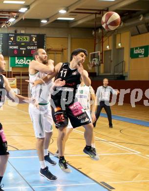 Basketball. OEBV Cup. KOS Celovec gegen BK Mattersburg Rocks. Jakob Strazar,  (KOS), Stefan Ulreich (Mattersburg). Klagenfurt, am 14.11.2015.
Foto: Kuess
---
pressefotos, pressefotografie, kuess, qs, qspictures, sport, bild, bilder, bilddatenbank