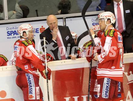 EBEL. Eishockey Bundesliga. KAC gegen 	Moser Medical Graz 99ers. Trainer Doug Mason (KAC). Klagenfurt, am 17.11.2015.
Foto: Kuess

---
pressefotos, pressefotografie, kuess, qs, qspictures, sport, bild, bilder, bilddatenbank