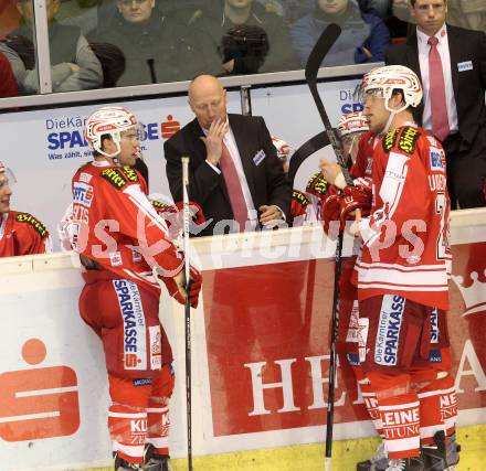 EBEL. Eishockey Bundesliga. KAC gegen 	Moser Medical Graz 99ers. Trainer Doug Mason (KAC), (Graz). Klagenfurt, am 17.11.2015.
Foto: Kuess

---
pressefotos, pressefotografie, kuess, qs, qspictures, sport, bild, bilder, bilddatenbank