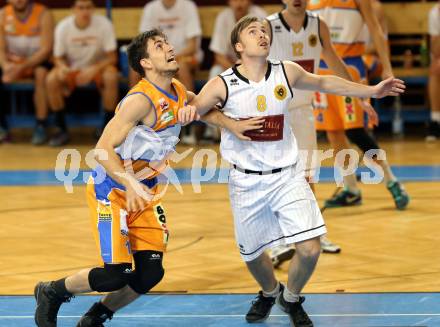 Basketball 2. Bundesliga 2015/16 Grunddurchgang 9.Runde.  Woerthersee Piraten gegen BBU Salzburg. Sebastian Huber, (Woerthersee Piraten),  Jessie Kohn (BBU Salzburg). Klagenfurt, am 21.11.2015.
Foto: Kuess
---
pressefotos, pressefotografie, kuess, qs, qspictures, sport, bild, bilder, bilddatenbank