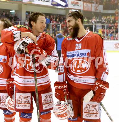 EBEL. Eishockey Bundesliga. KAC gegen 	VSV. Patrick Harand, Martin Schumnig (KAC). Klagenfurt, am 22.11.2015.
Foto: Kuess

---
pressefotos, pressefotografie, kuess, qs, qspictures, sport, bild, bilder, bilddatenbank