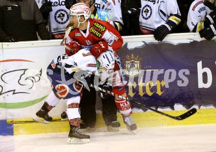 EBEL. Eishockey Bundesliga. KAC gegen 	VSV. Jonas Nordquist, (KAC), Christian Jennes (VSV). Klagenfurt, am 22.11.2015.
Foto: Kuess

---
pressefotos, pressefotografie, kuess, qs, qspictures, sport, bild, bilder, bilddatenbank