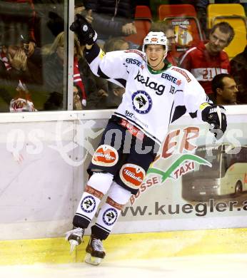 EBEL. Eishockey Bundesliga. KAC gegen 	VSV. Torjubel Valentin Leiler (VSV). Klagenfurt, am 22.11.2015.
Foto: Kuess

---
pressefotos, pressefotografie, kuess, qs, qspictures, sport, bild, bilder, bilddatenbank