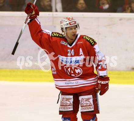 EBEL. Eishockey Bundesliga. KAC gegen 	VSV. Torjubel Jamie Lundmark (KAC). Klagenfurt, am 22.11.2015.
Foto: Kuess

---
pressefotos, pressefotografie, kuess, qs, qspictures, sport, bild, bilder, bilddatenbank